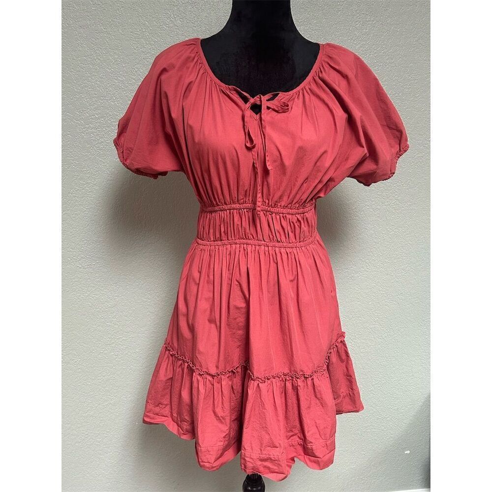 J. Crew Women's XS Standard Red Chic Tiered Knee Length Party Dress - Picture 2 of 9